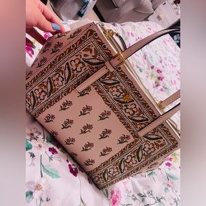 Tory Burch Emerson Mixed Print handbag